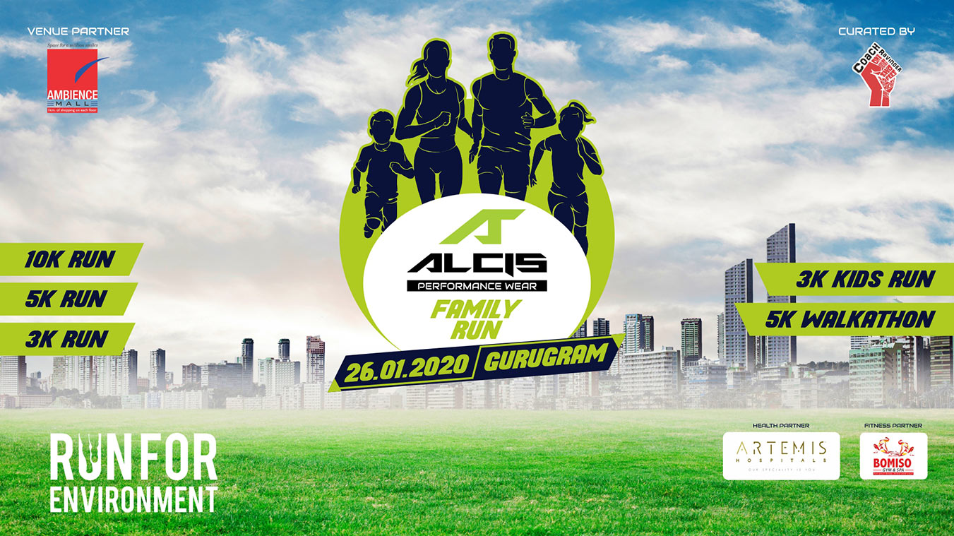 Gurugram Event, Alcis Family Run, Coach Ravinder Gurugram